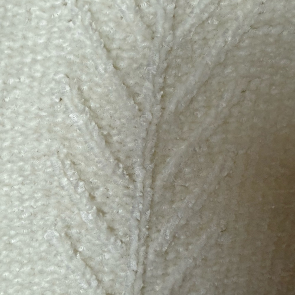 NWT, Orvis super soft, chenille, Cream Cable Knit Sweater - Picture 6 of 6